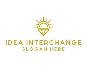 Luxury Sun Diamond logo design