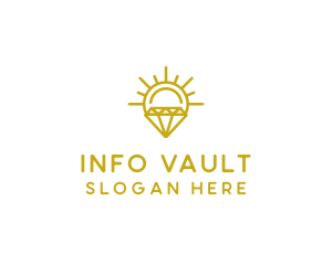 Luxury Sun Diamond logo design