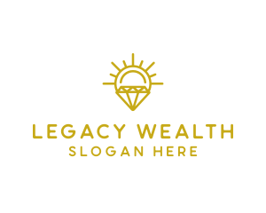 Luxury Sun Diamond logo design