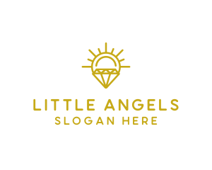 Luxury Sun Diamond logo design