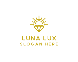 Luxury Sun Diamond logo design