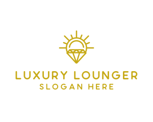 Luxury Sun Diamond logo design