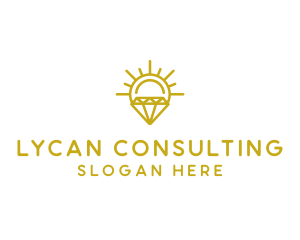 Luxury Sun Diamond logo design