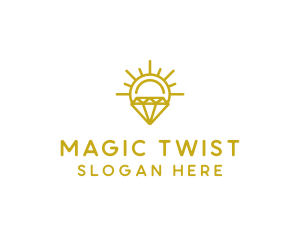 Luxury Sun Diamond logo design