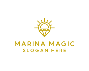 Luxury Sun Diamond logo design