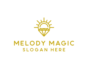 Luxury Sun Diamond logo design