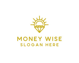 Luxury Sun Diamond logo design