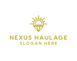 Luxury Sun Diamond logo design