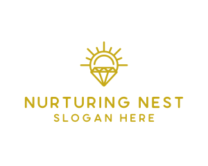 Luxury Sun Diamond logo design