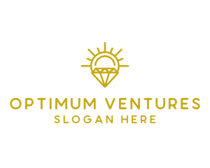 Luxury Sun Diamond logo design