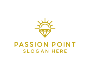 Luxury Sun Diamond logo design