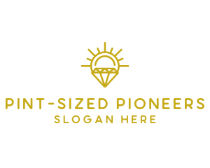 Luxury Sun Diamond logo design