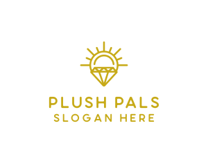 Luxury Sun Diamond logo design