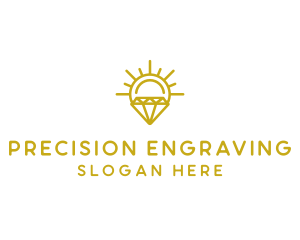 Luxury Sun Diamond logo design