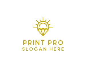 Luxury Sun Diamond logo design