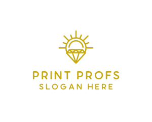 Luxury Sun Diamond logo design