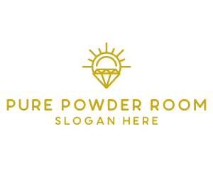 Luxury Sun Diamond logo design