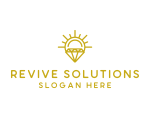 Luxury Sun Diamond logo design