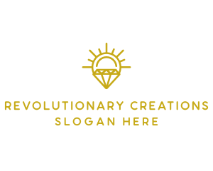 Luxury Sun Diamond logo design