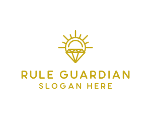 Luxury Sun Diamond logo design