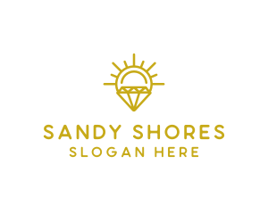 Luxury Sun Diamond logo design