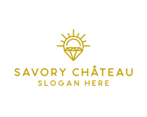 Luxury Sun Diamond logo design