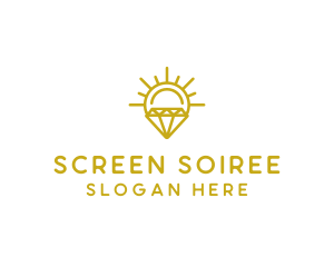 Luxury Sun Diamond logo design