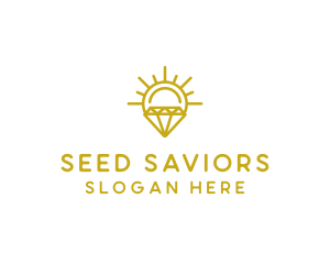 Luxury Sun Diamond logo design