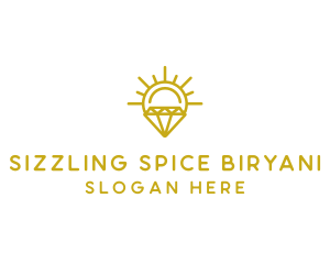 Luxury Sun Diamond logo design