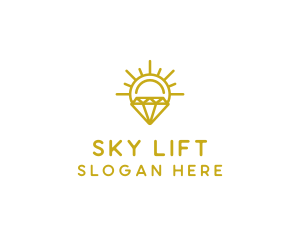 Luxury Sun Diamond logo design