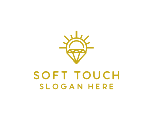 Luxury Sun Diamond logo design