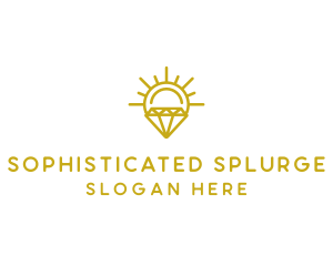 Luxury Sun Diamond logo design