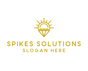 Luxury Sun Diamond logo design