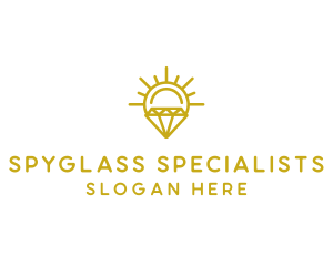 Luxury Sun Diamond logo design