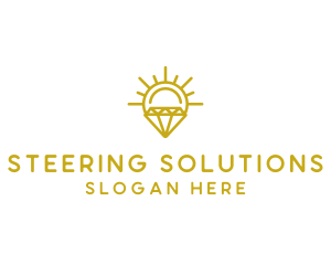 Luxury Sun Diamond logo design