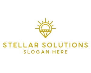 Luxury Sun Diamond logo design