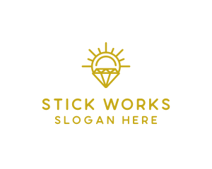 Luxury Sun Diamond logo design