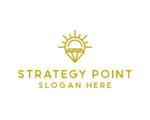 Luxury Sun Diamond logo design