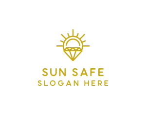 Luxury Sun Diamond logo design