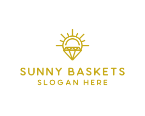 Luxury Sun Diamond logo design