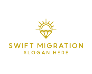 Luxury Sun Diamond logo design