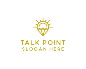 Luxury Sun Diamond logo design