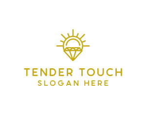 Luxury Sun Diamond logo design