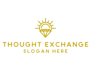 Luxury Sun Diamond logo design