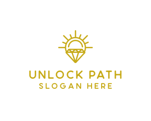 Luxury Sun Diamond logo design