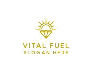 Luxury Sun Diamond logo design