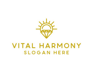 Luxury Sun Diamond logo design