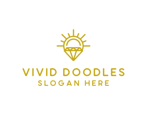 Luxury Sun Diamond logo design