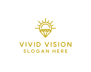 Luxury Sun Diamond logo design