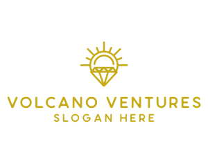 Luxury Sun Diamond logo design